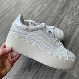 ASH "Cult" Snake-Embossed Leather Platform Shoe